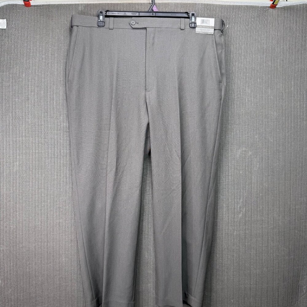 Architect Mens Size  W42 X L29 Gray Wrinkle-Free Dress Pants Polyester